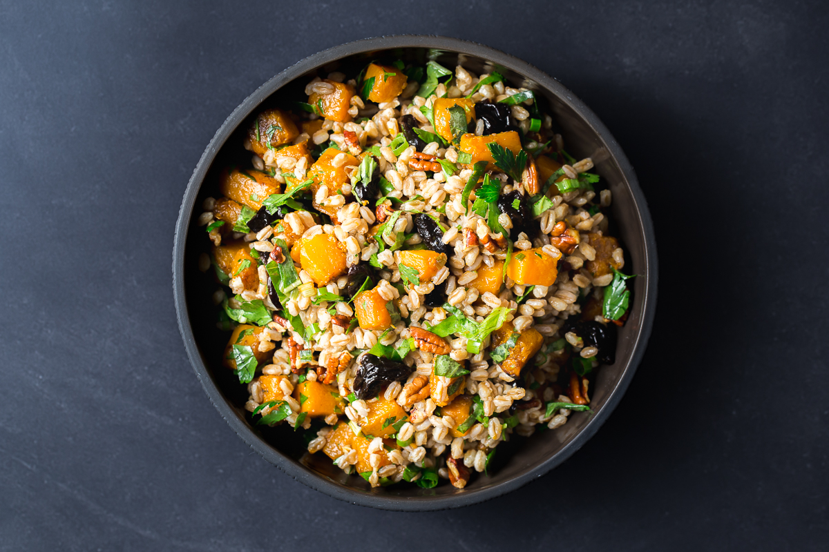 Farro with California Prunes, Butternut Squash & Pecans – DelicioUS!