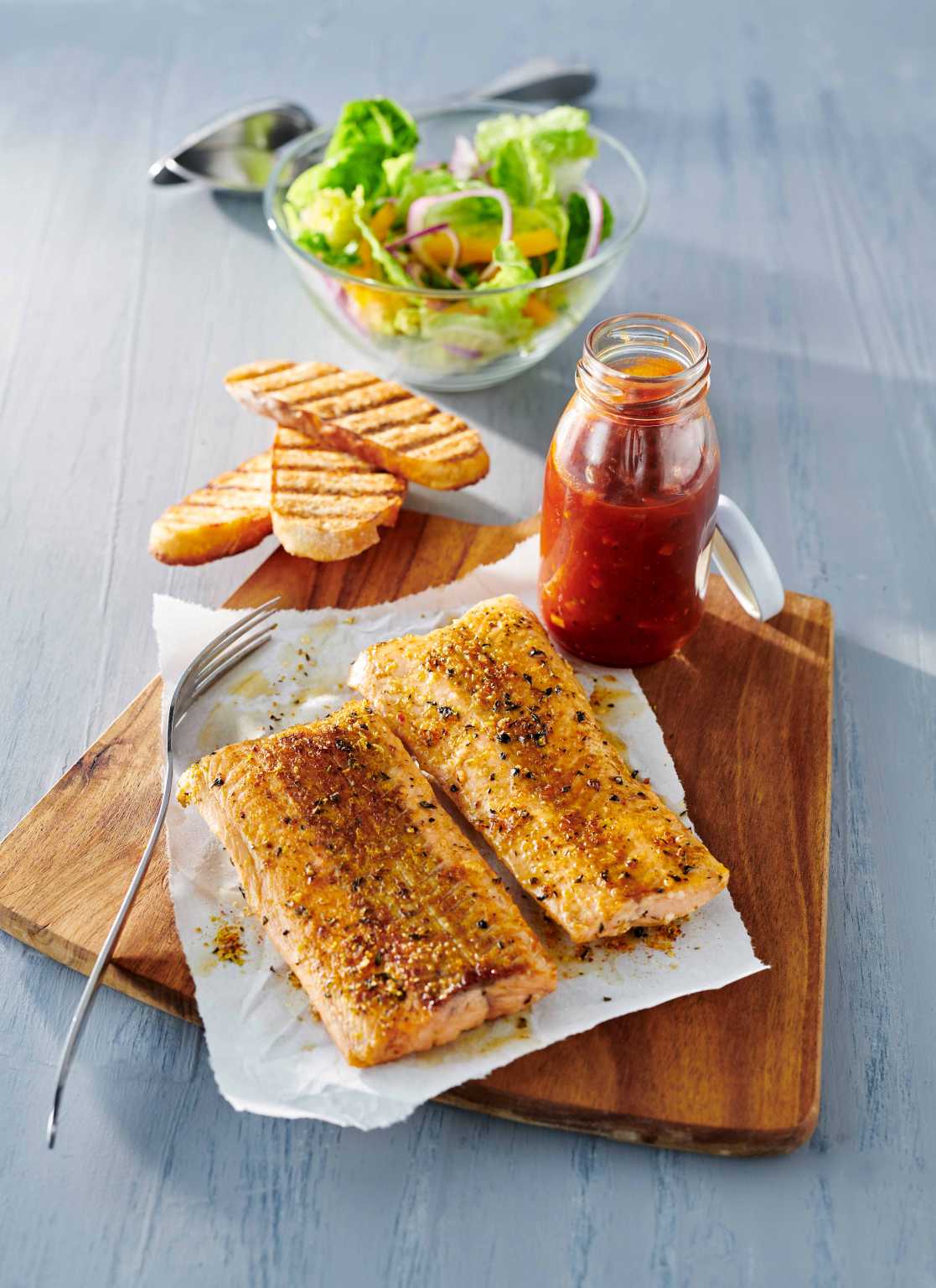 Grilled Wild Salmon with Homemade BBQRub DelicioUS!