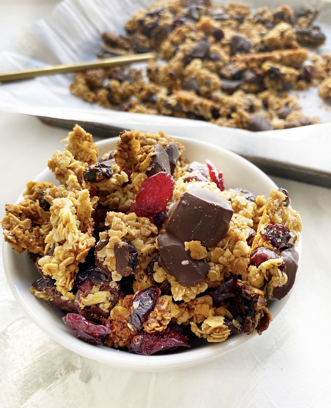 Cranberry Dark Chocolate Granola – DelicioUS!