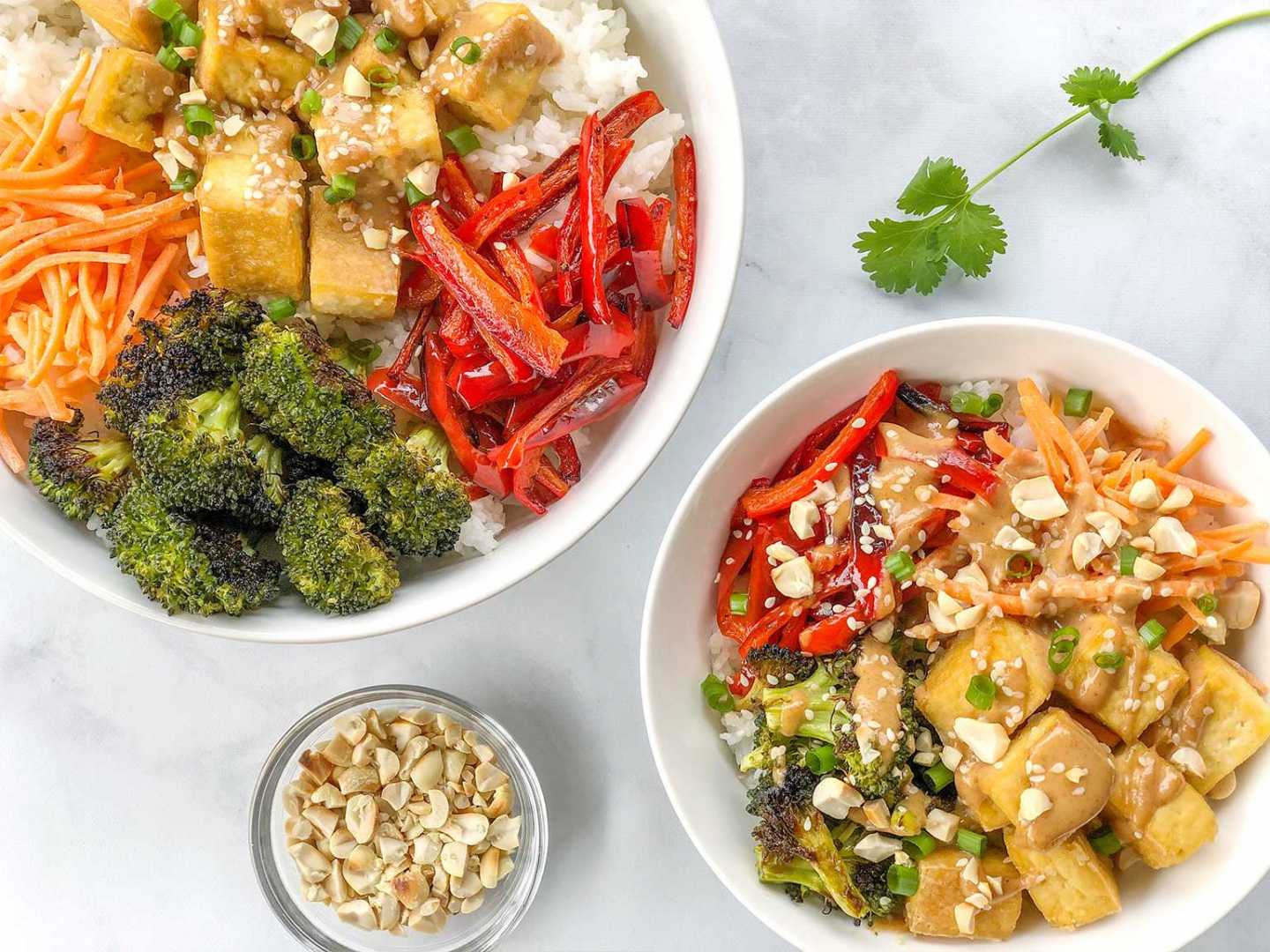 Peanut Tofu Bowls DelicioUS!