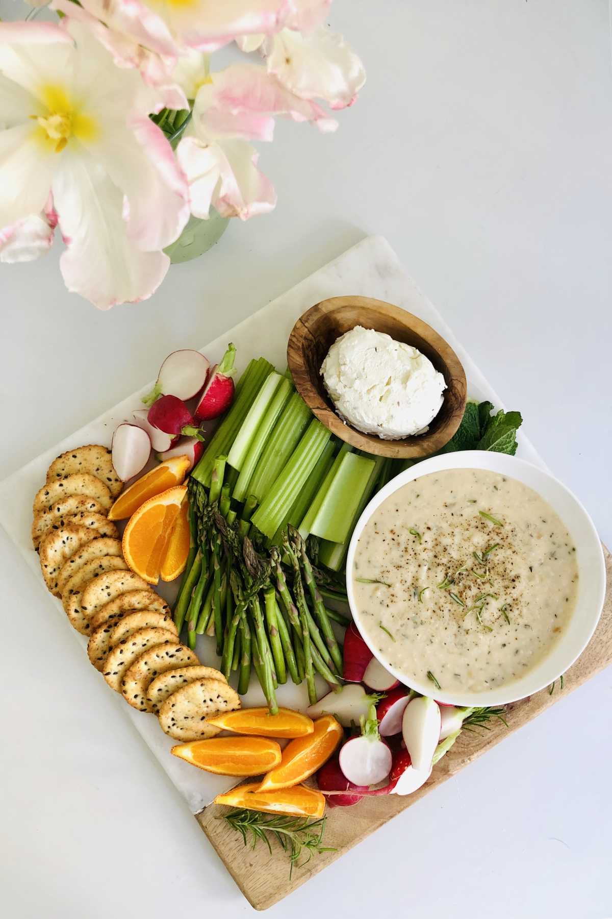 Roasted Garlic & Rosemary White Bean Dip DelicioUS!