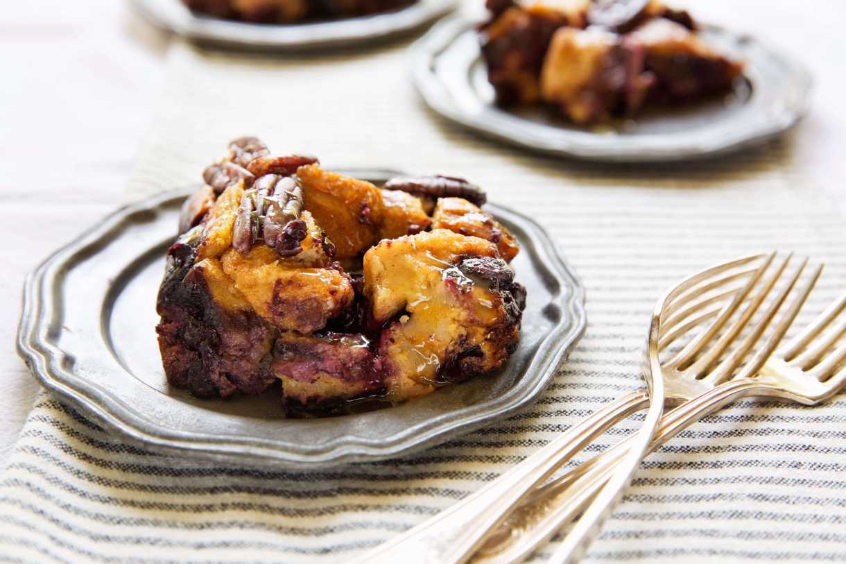 Texas Blueberry, Pecan & Honey Slow Cooker French Toast Casserole
