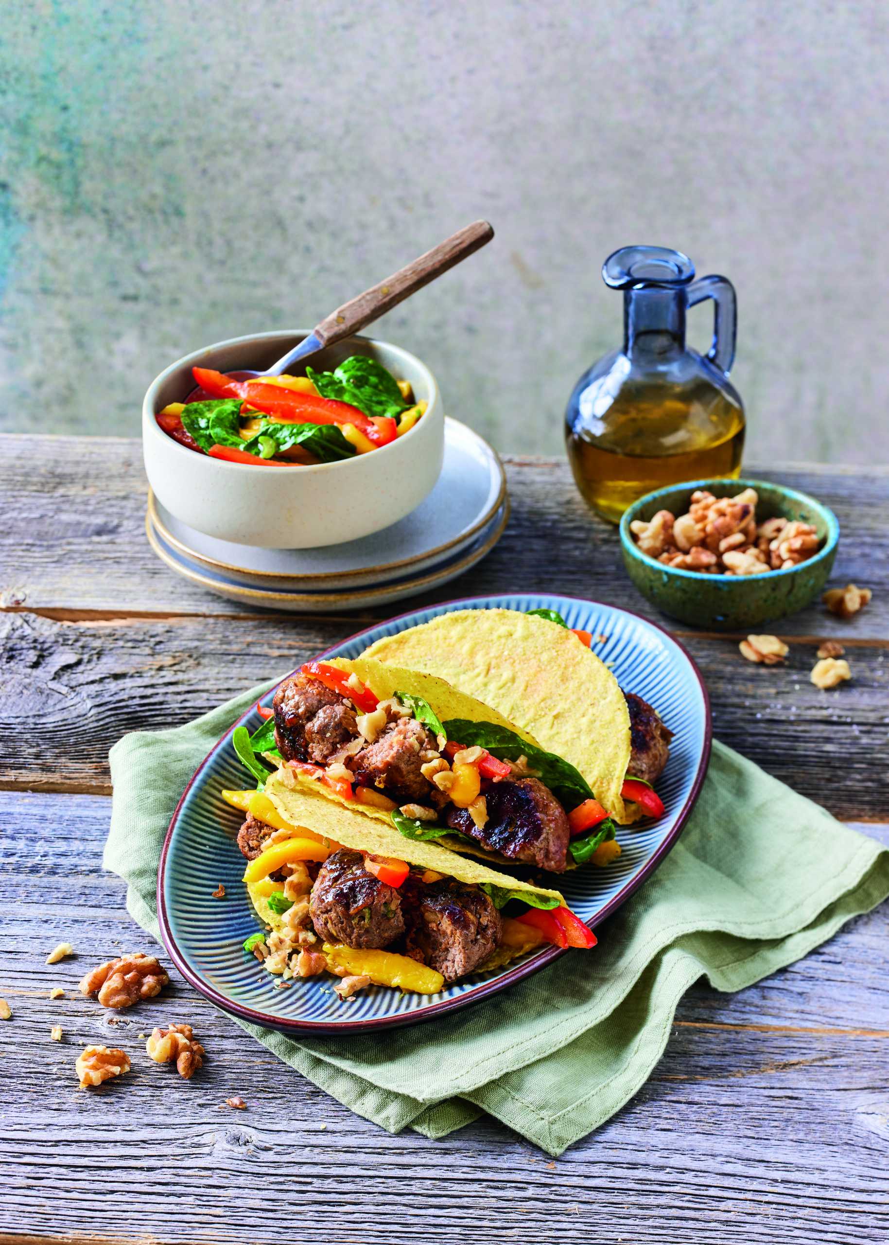 Tacos with Curry Walnut Meatballs – DelicioUS!