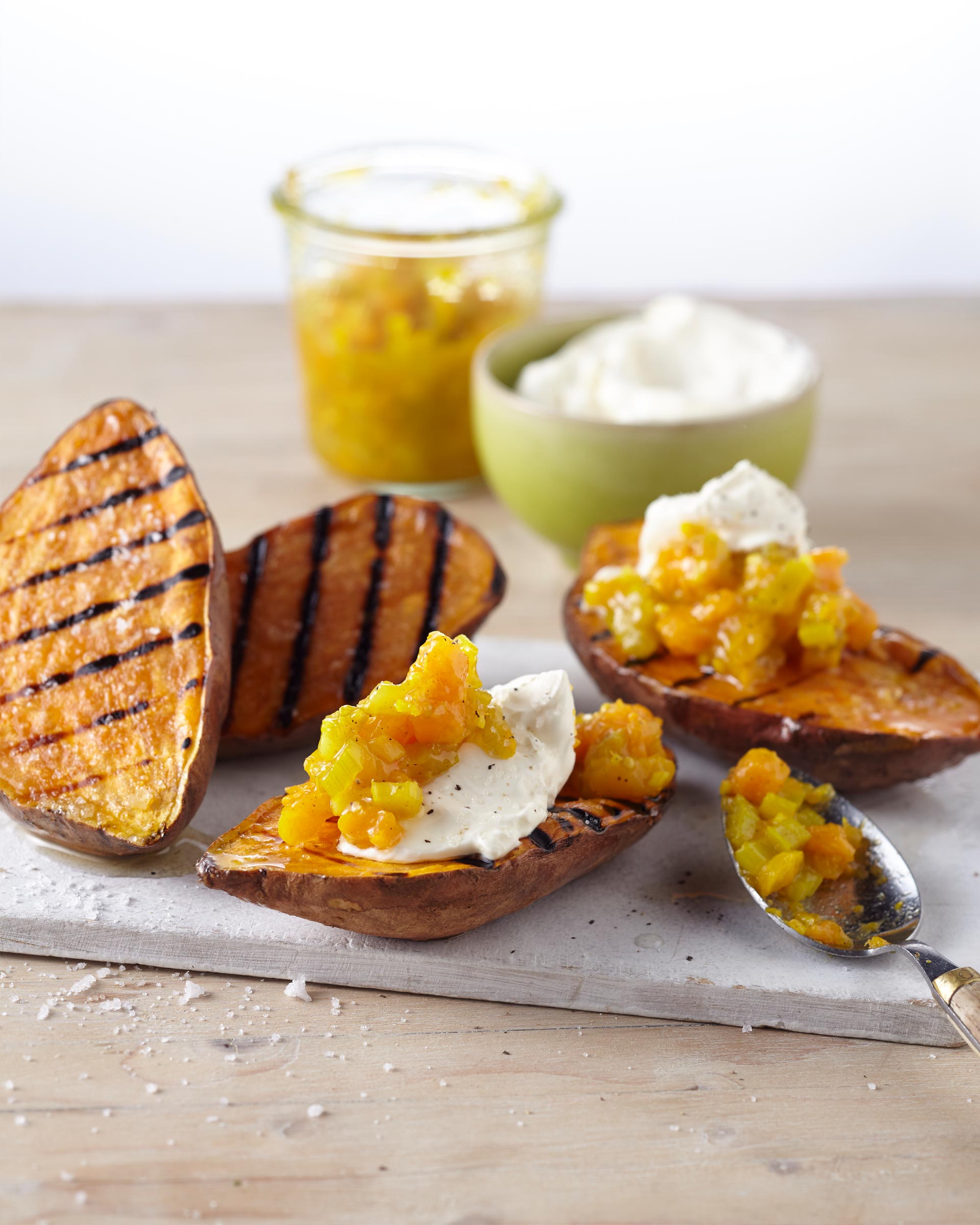 BBQ Sweet Potatoes with Spicy Chutney – DelicioUS!