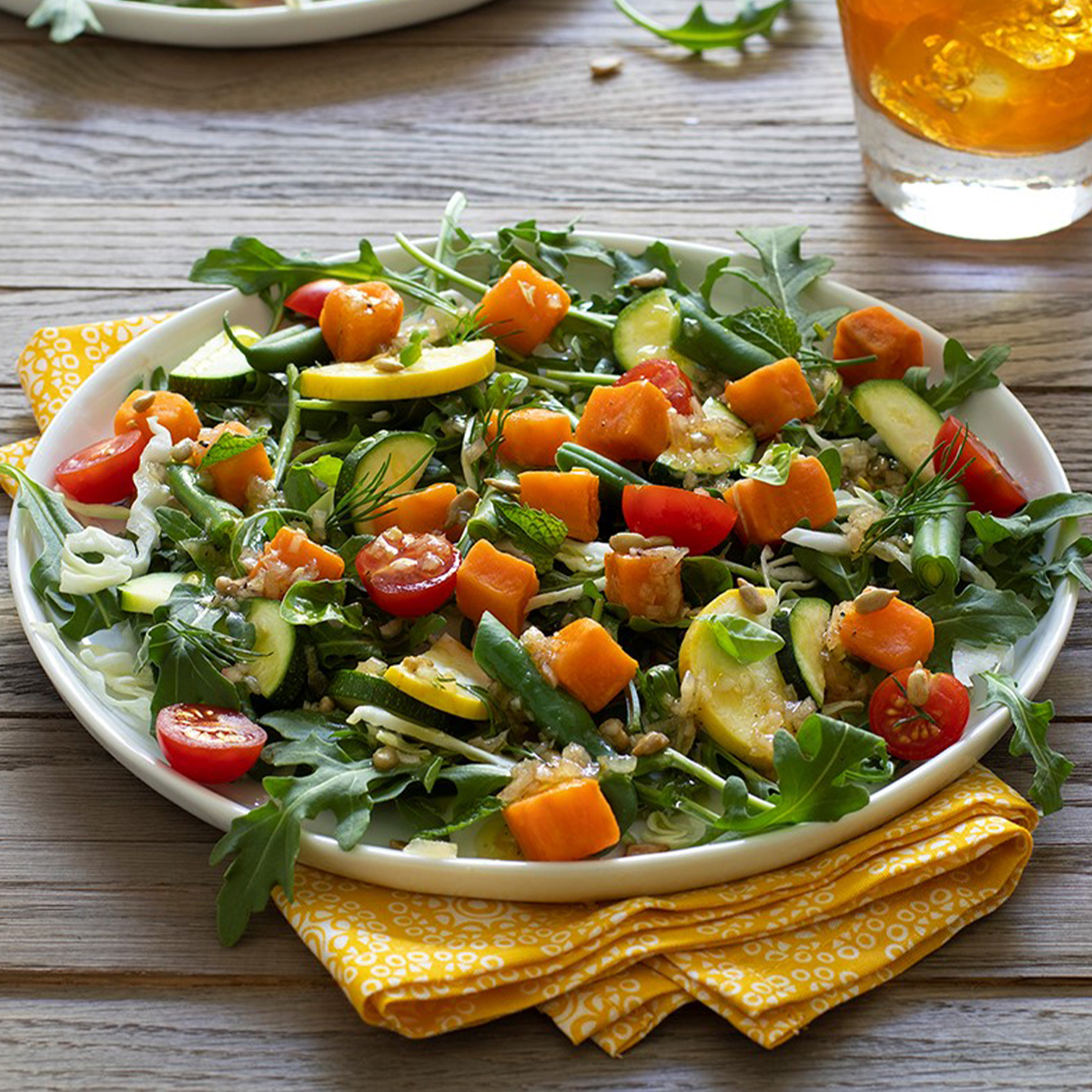 Sweetpotato Salad with Summer Vegetables & Fresh Herbs – DelicioUS!