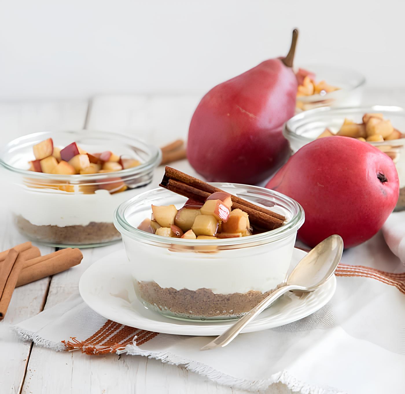 No Bake Pear Cheesecake – DelicioUS!